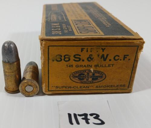 AMMO: 50X CIL DOMINION .38 S&W - 145GR - WCF