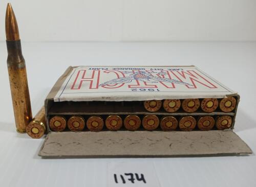 AMMO / BRASS: 17X .30 MATCH - 173GR - M72 LIVE / 3X BRASS