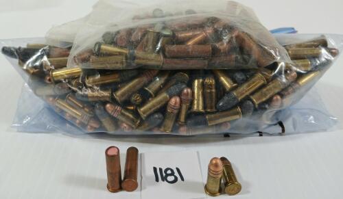 AMMO / BLANKS: QTY OF MIXED .22 LR & SHORT - 2LBS LIVE / 41X BLANKS