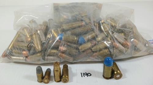 AMMO / BLANKS: QTY OF MISC PISTOL RNDS - INCL 9MM LUGER, .45 AUTO, .32 S&W, ETC - 7LBS