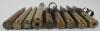 AMMO / BRASS: 8X LARGE RIFLE CAL RNDS LIVE / 1X BRASS - 2