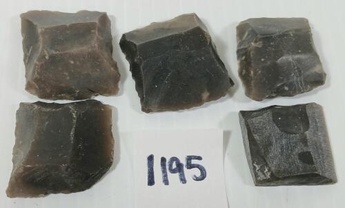 LOT OF 5 - BROWN BESS FLINTS