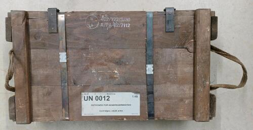 AMMO: APPROX 720X 7.62MM MILITARY ISSUE RNDS - SEALED CRATE