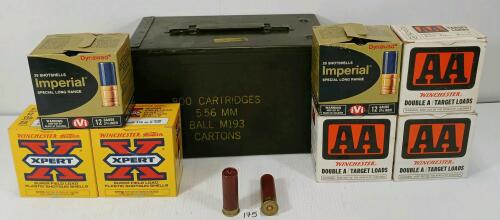 AMMO: 175X IMPERIAL / WINCHESTER AA & XPERT 12GA - 2 3/4IN - #4, 5 & 7 1/2 SHOT