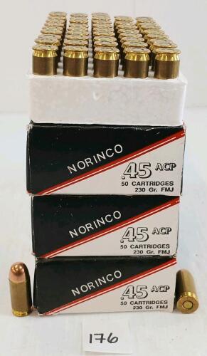 AMMO: 150X NORINCO .45 ACP - 230GR - FMJ