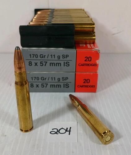 AMMO: 40X IGMAN 8X57MM - 170GR - SP