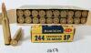 AMMO: 40X CIL DOMINION .244 REM - 75GR - SP - 2