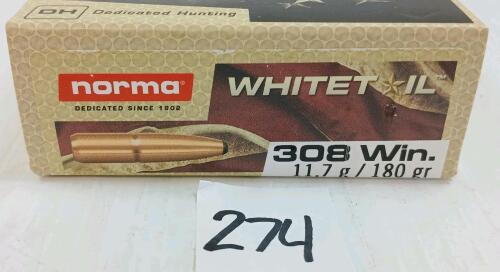AMMO: 20X NORMA WHITETAIL .308WIN - 150GR