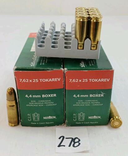 AMMO: 85X L&B 7.62X25 TOKAREV - 85GR - FMJ