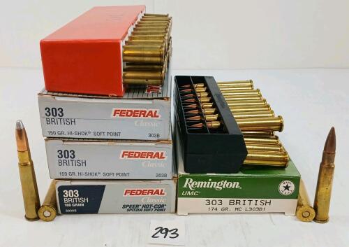 AMMO: 100X MIXED .303BRIT - 150, 174 & 180GR