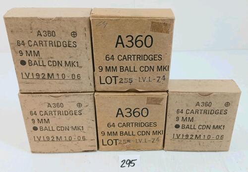 AMMO: 320X CDN MILITARY 9MM BALL