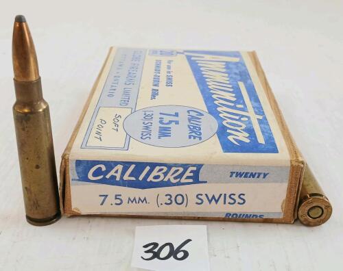 AMMO: 20X GLOBE FIREARMS 7.5MM