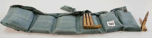 AMMO: 80X MILITARY 8MM RNDS W/ STRIPPER CLIPS & CARRIER