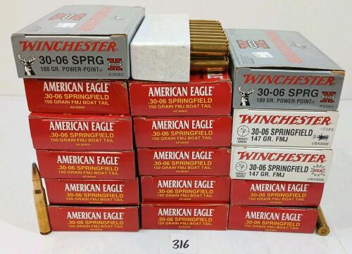 AMMO: 320X FEDERAL & WINCHESTER .30-06SPRG - 147,150 & 180GR