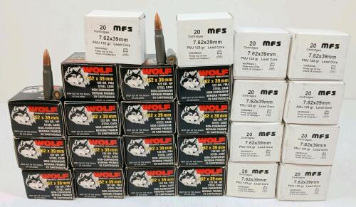 AMMO: 500X WOLF & MFS 7.62X39MM
