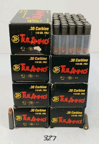 AMMO: 350X TULAMMO .30CARBINE - 110GR