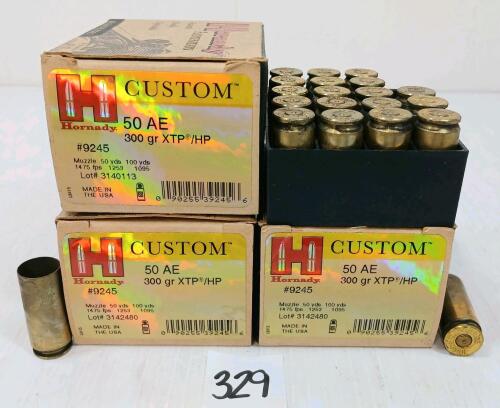 AMMO: 60X HORNADY 50AE - 300GR - XTP