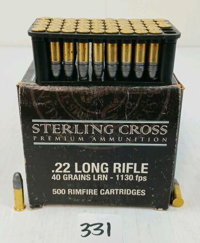 AMMO: 500X STERLING CROSS .22LR - 40GR