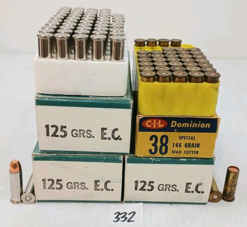 AMMO: 186X DOMINION & CENTAURE .38SPL - 125 & 146GR
