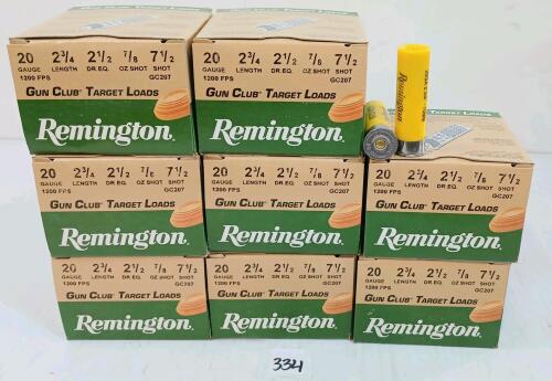 AMMO: 200X REMINGTON 20GA - 2-3/4IN - NO. 7-1/2 SHOT