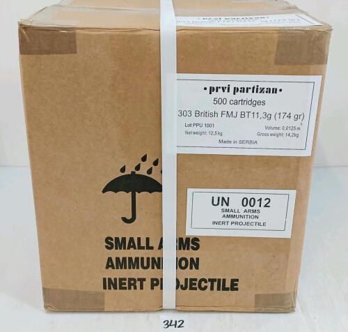 AMMO: 500X PRVI PARTIZAN .303BRIT - 174GR - FMJ