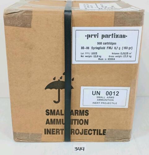 AMMO: 500X PRVI PARTIZAN .30-06SPRG - 150GR - FMJ