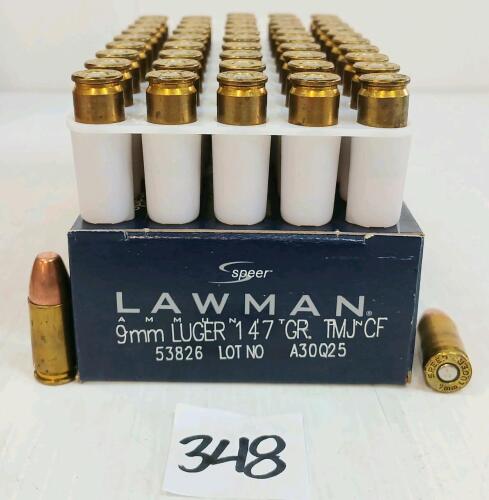 AMMO: 1000X SPEER LAWMAN 9MM LUGER - 147GR - TMJ