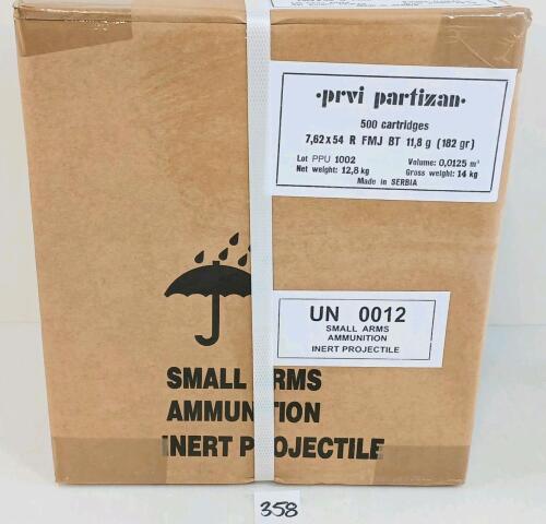 AMMO: 500X PRVI PARTIZAN 8MM MAUSER - 182GR - FMJ