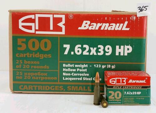 AMMO: 480X BARNAUL 7.62X39HP - 123GR