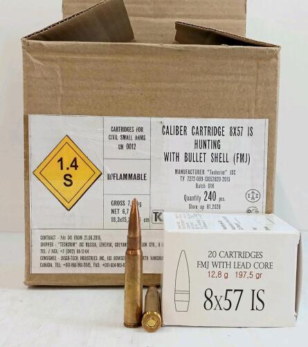 AMMO: 240X RUSSIAN 8X57IS - 197.5GR