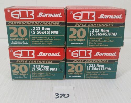 AMMO: BARNAUL 80X .223 REM - 55GR - FMJ
