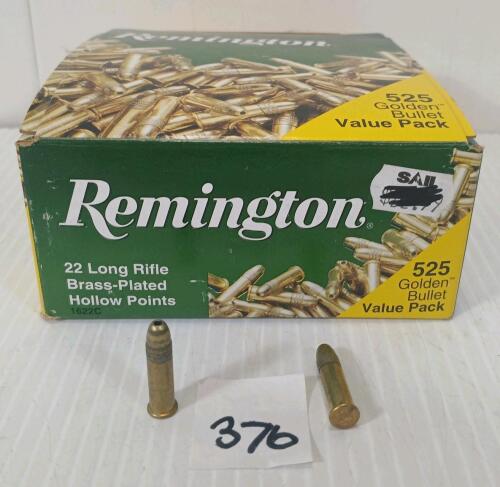 AMMO: APPROX 525X REMINGTON GOLDEN BULLET .22 LR - 36GR - HP
