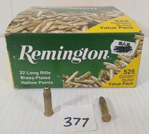 AMMO: REMINGTON GOLDEN BULLET APPROX 525X .22 LR - 36GR - HP