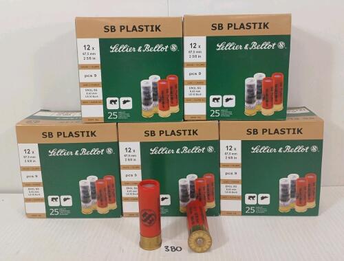 AMMO: 125X SELLIER & BELLOT 12GA - 2 5/8 IN - BUCK