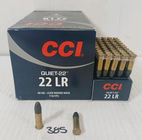 AMMO: 500X CCI .22 LR - 40GR - LEAD ROUND NOSE