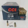 AMMO: 500X CCI .22 LR - 40GR - LEAD ROUND NOSE
