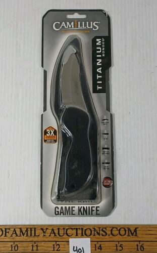 CAMILLUS TITANIUM BONDED GAME KNIFE W/ SHEATH - SEALED