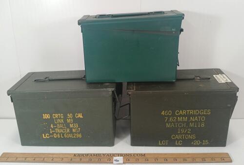 LOT OF 3 - AMMO BOXES