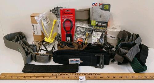 JOB LOT - CLEANING ACCESSORIES, TRIGGER LOCKS, CHAMBER FLAGS, PARACORD, ETC