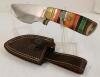 CHEROKEE STONE WORKS KNIFE W/ LEATHER SHEATH