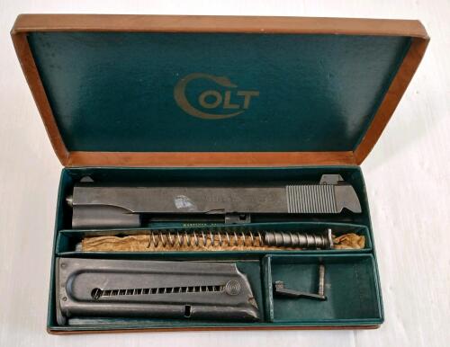 LOT OF 4 - COLT .45 PARTS W/ CASE - INCL MAG - PAL REQ.