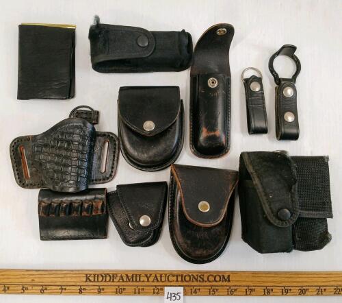 LOT OF 12 - ASSORTED HOLSTERS, POUCHES & BELT ACCESSORIES