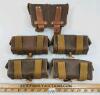 LOT OF 5 - SOVIET STYLE LEATHER MAG POUCHES - 2