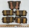 LOT OF 5 - SOVIET STYLE LEATHER MAG POUCHES - 2