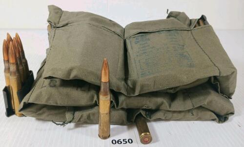 AMMO: 96X MILITARY ISSUE RNDS .30-06 W/ STRIPPER CLIPS