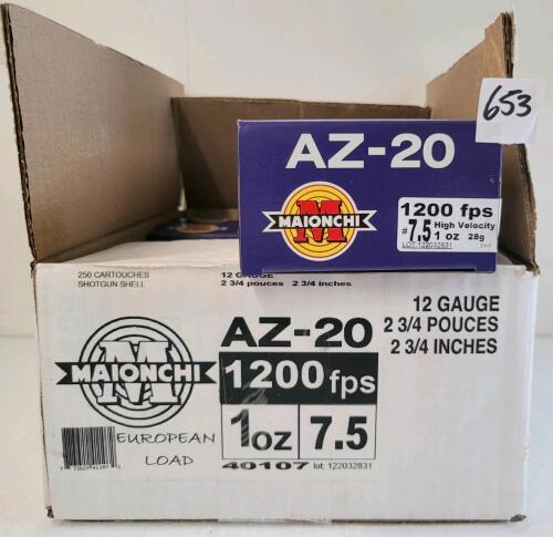 AMMO: 250X MAIONCHI 12GA - 2-3/4IN - NO. 7.5 SHOT
