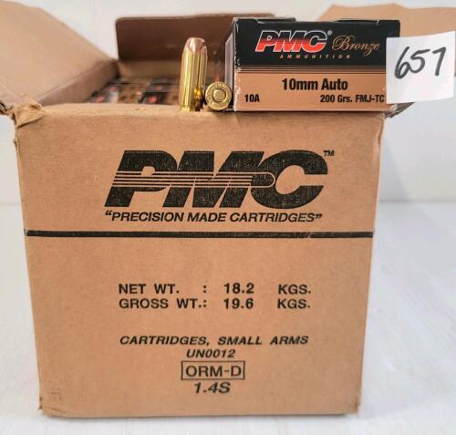 AMMO: 1000X PMC BRONZE 10MM AUTO - 200GR - FMJ-TC