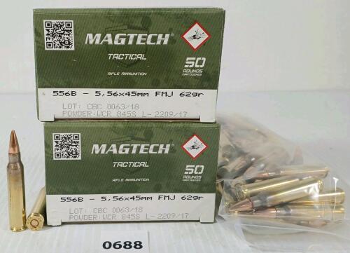 AMMO: 150X MAGTECH TACTICAL 5.56X45MM - 62GR - FMJ