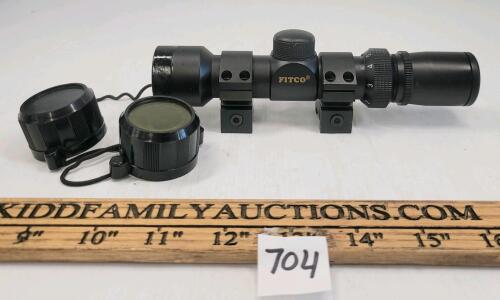 FITCO 2-6X28 SCOPE W/ RINGS & LENS COVER