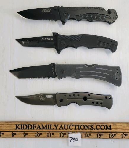 LOT OF 4 - ASSORTED FOLDING KNIVES